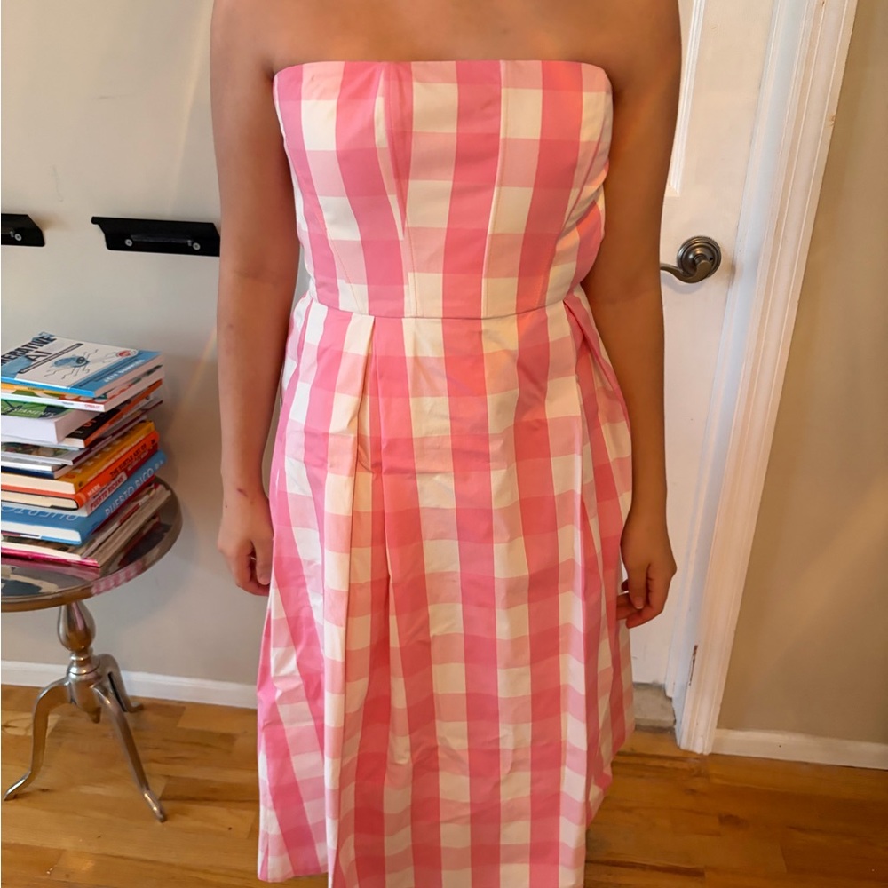Limited edition Barbie & Zara  collab Pink and white  Checkered dress